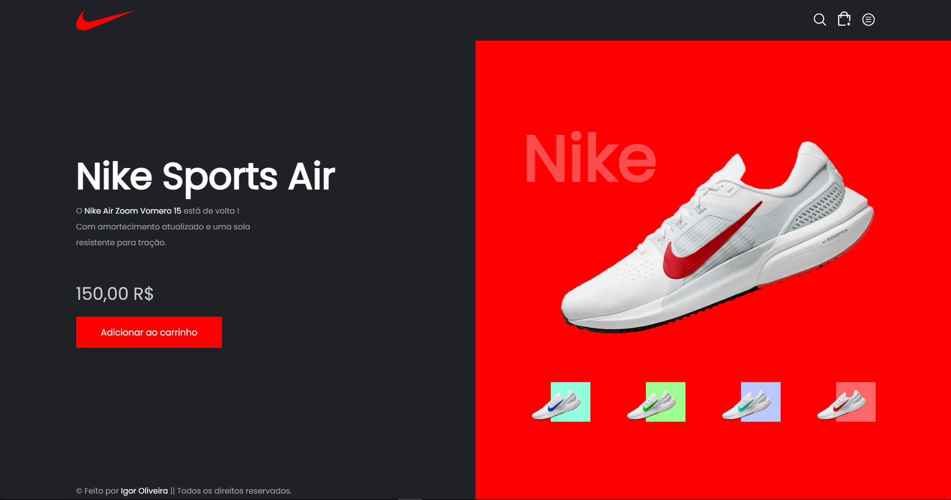 Lading Page Nike Shoes